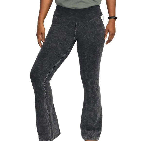 Hard Tail Pants & Jumpsuits Hard Tail Flare Pants Grey Black